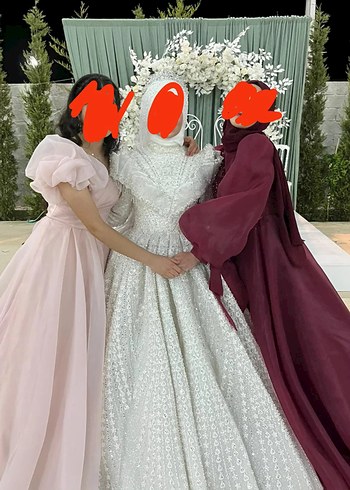 Diğer Pudra Pembe Drapeli Uzun Abiye Elbise