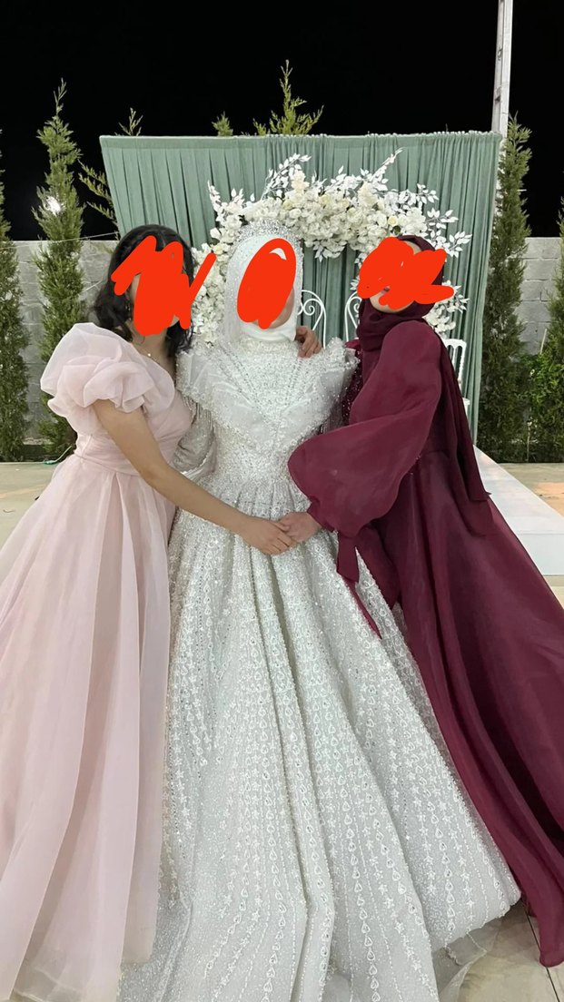 Bordo Uzun Kollu Drapeli Uzun Abiye Elbise - Görsel 2