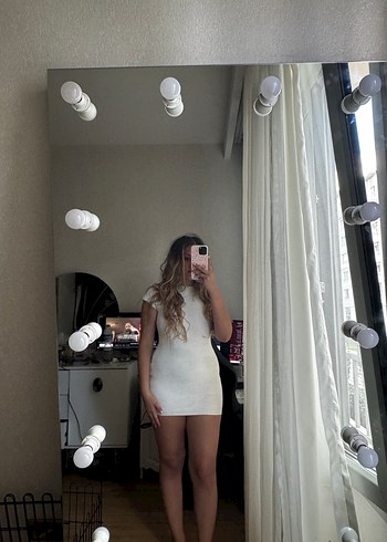 Zara Beyaz Mini Elbise