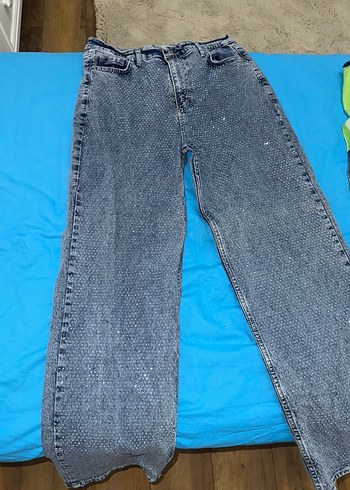 Diğer Gri Salaş Midi Denim Kadın Kot Pantolon