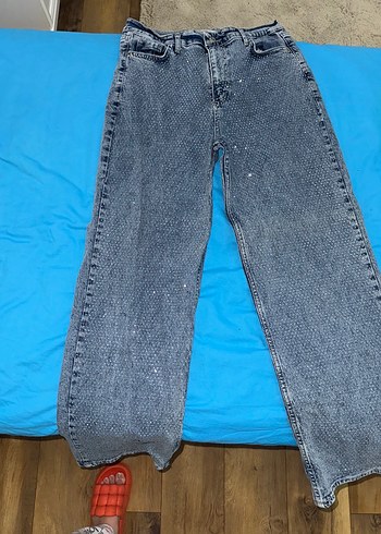 Gri Salaş Midi Denim Kadın Kot Pantolon