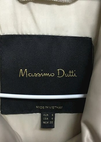 Massimo Dutti Massimo Dutti Bej Kapüşonlu Kadın Şişme Mont