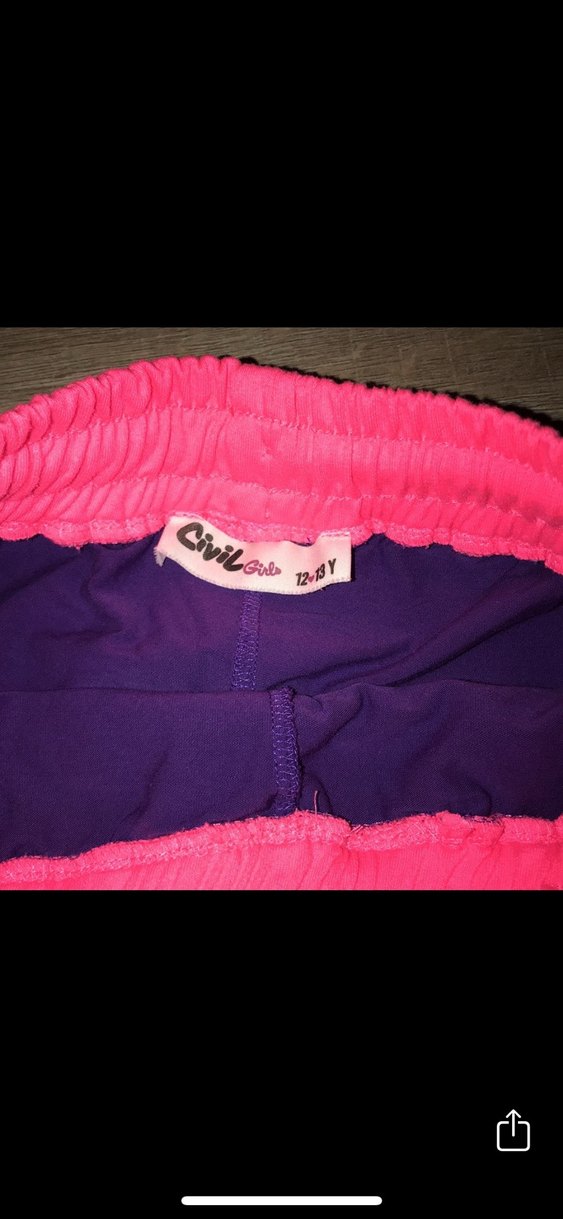 Pembe Elastik Bel Spor Mini Şort - Görsel 3