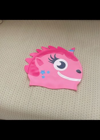 Beden Renkli Pembe Çocuk Yüzme Bonesi