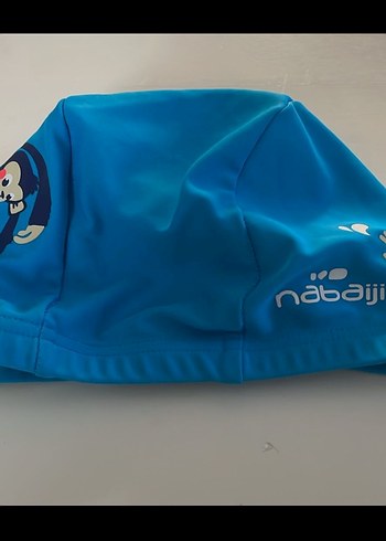 Nabaiji Baskılı Mavi Çocuk Yüzme Bonesi - Görsel 3