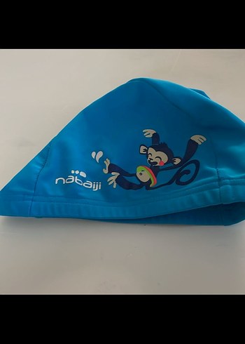 Nabaiji Baskılı Mavi Çocuk Yüzme Bonesi - Görsel 2