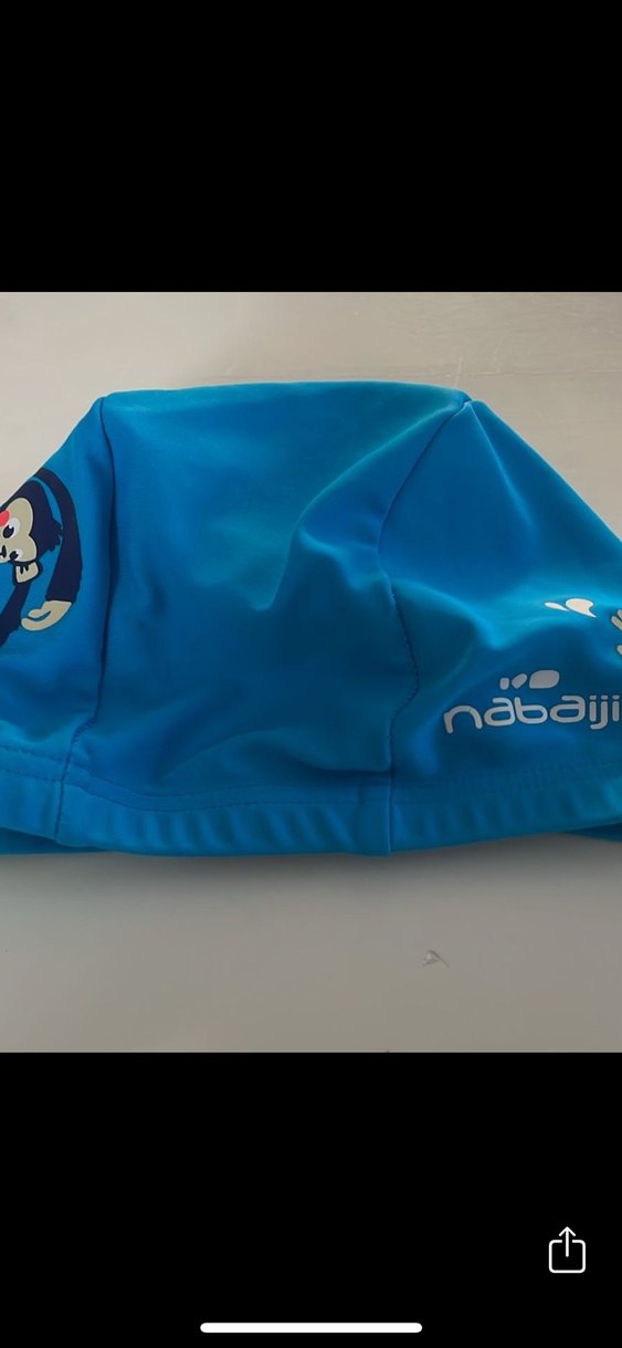 Nabaiji Baskılı Mavi Çocuk Yüzme Bonesi - Görsel 3