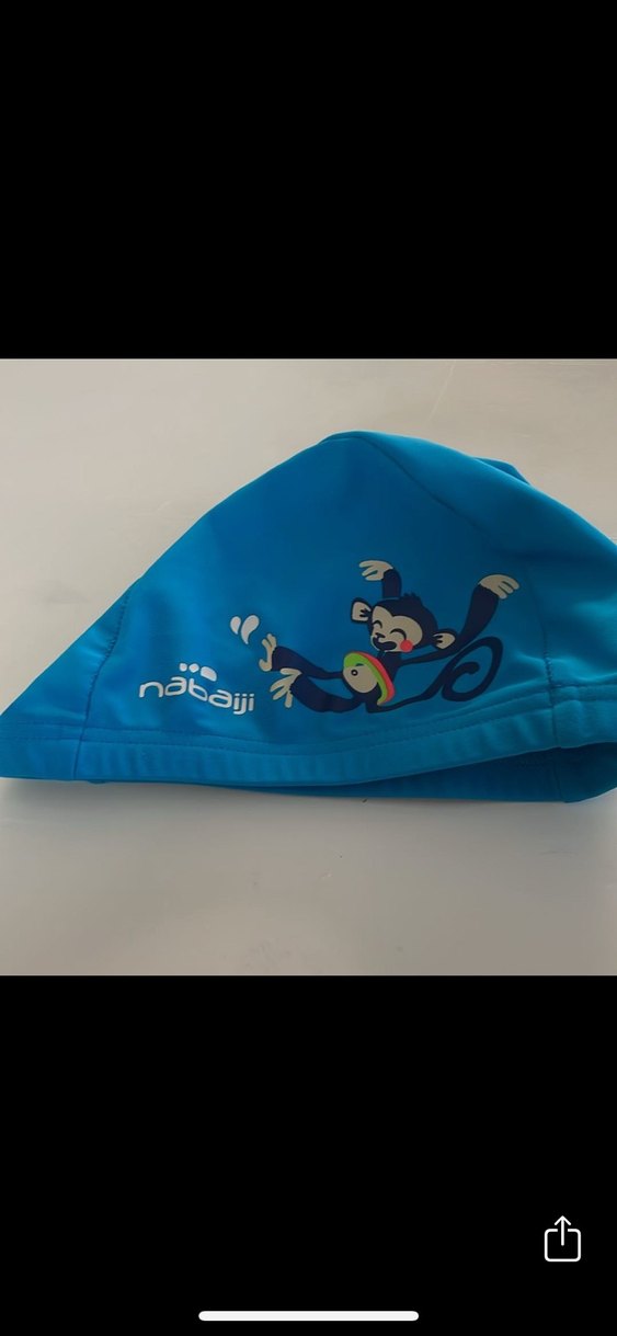 Nabaiji Baskılı Mavi Çocuk Yüzme Bonesi - Görsel 2