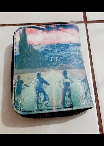 Çok Renkli Baskılı Deri Kadın Cüzdanı - Görsel 2