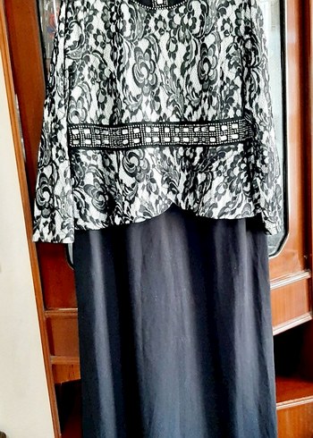 Siyah Dantel Detaylı Uzun Kollu Vintage Bluz - Görsel 2