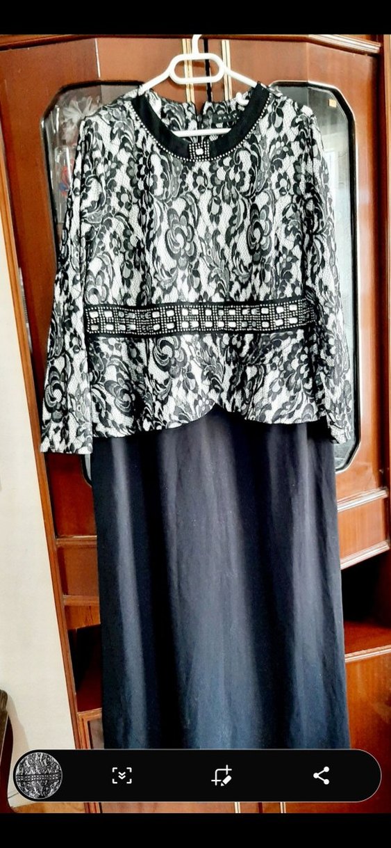 Siyah Dantel Detaylı Uzun Kollu Vintage Bluz - Görsel 2