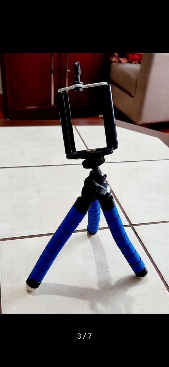 Mor Renkli Esnek Tripod ve Selfie Çubuğu - Görsel 3