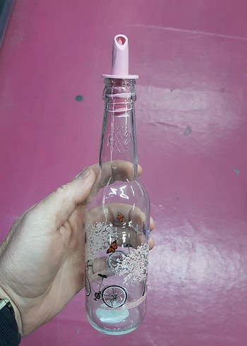 Pembe Kapaklı Renkli cam yaglik - Görsel 2