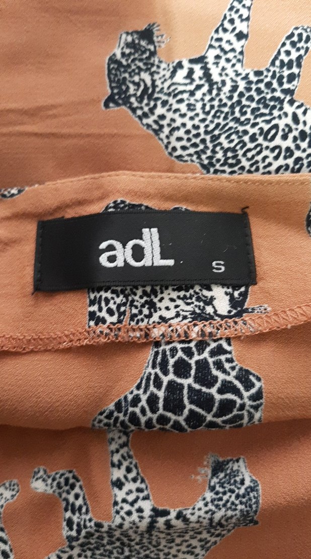 Kahverengi Zebra Desenli Straplez Mini Bluz - Görsel 2