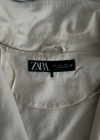 Zara Bej Düğmeli Kadın Keten Ceket