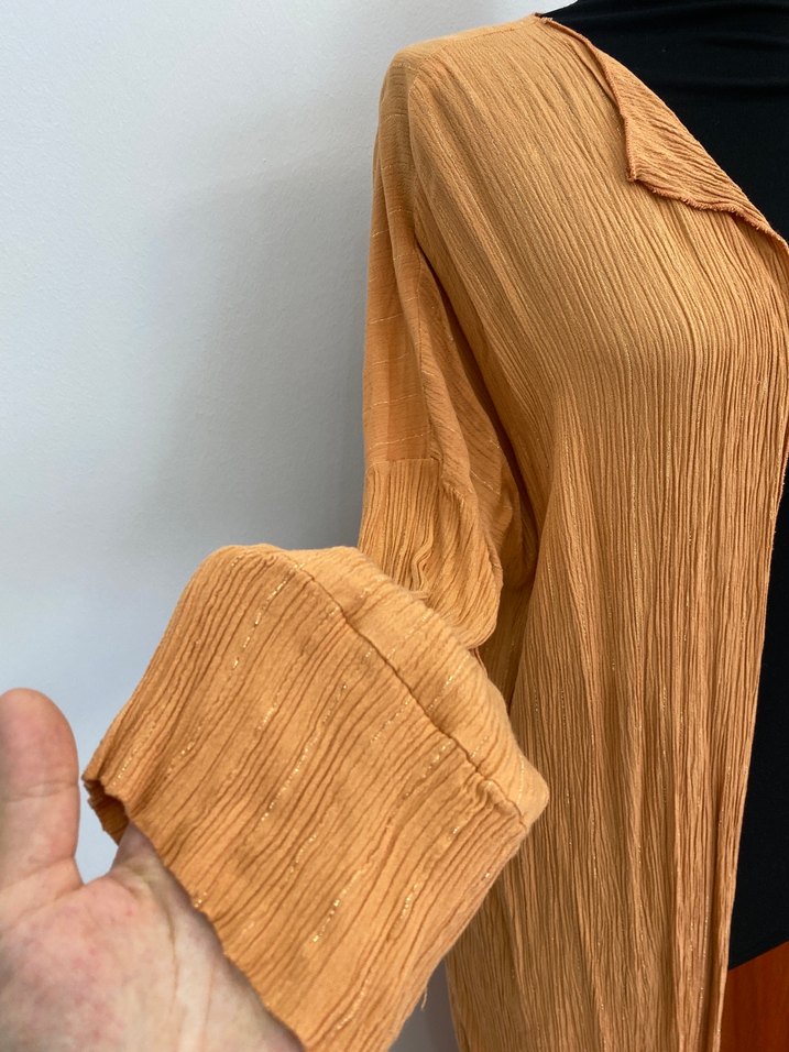 Bohem Uzun Bej Kadın Kimono - Görsel 5