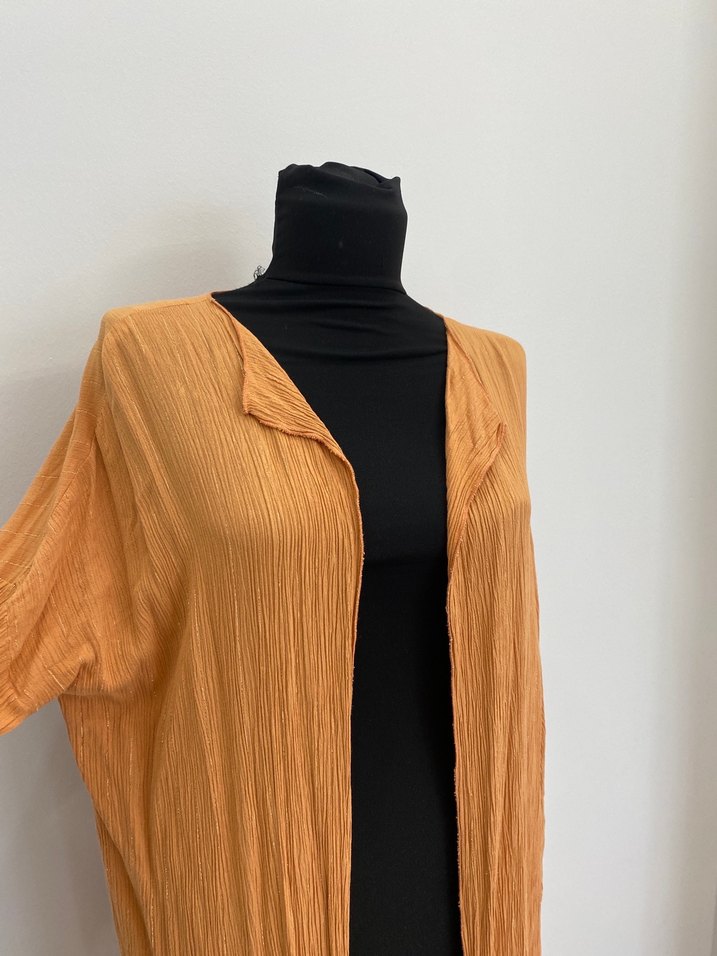 Bohem Uzun Bej Kadın Kimono - Görsel 4