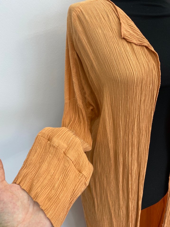 Bohem Uzun Bej Kadın Kimono - Görsel 2