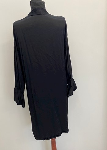 Siyah Uzun Kollu Kadın Kimono - Görsel 2