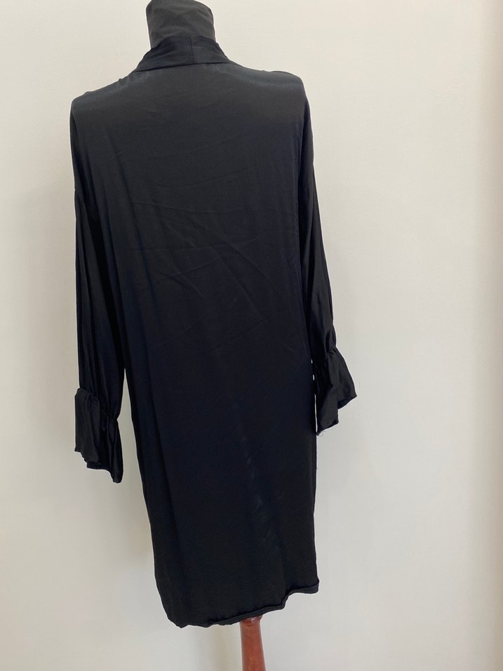 Siyah Uzun Kollu Kadın Kimono - Görsel 2