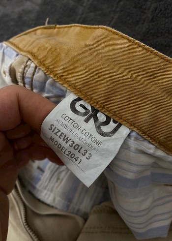 Bej  Düğmeli Erkek Şort - Görsel 2