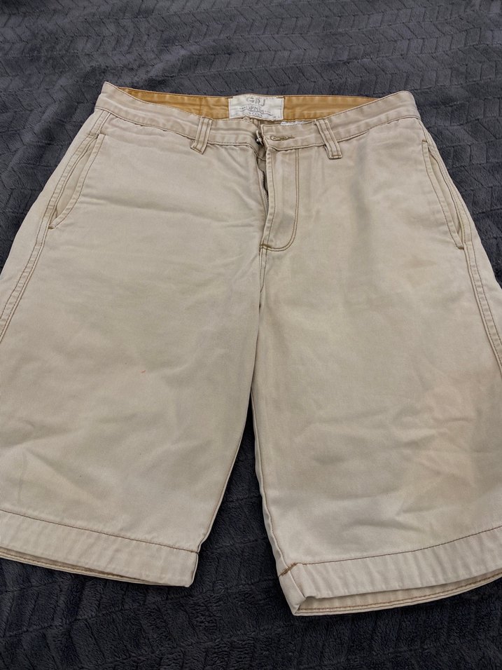 Bej  Düğmeli Erkek Şort - Görsel 5