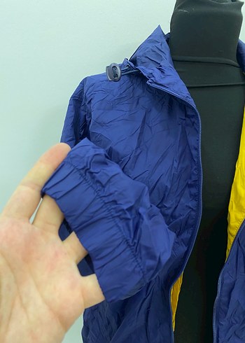 Kadın Mavi Midi Boy Fermuarlı Yağmurluk - Görsel 3