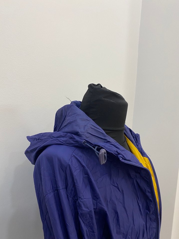 Kadın Mavi Midi Boy Fermuarlı Yağmurluk - Görsel 4