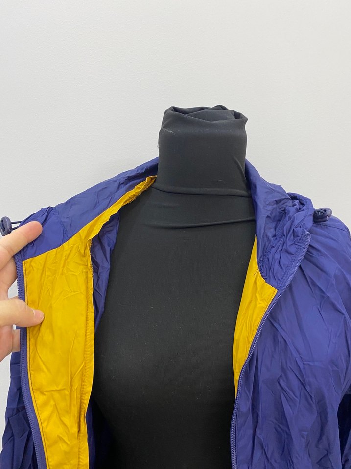 Kadın Mavi Midi Boy Fermuarlı Yağmurluk - Görsel 2