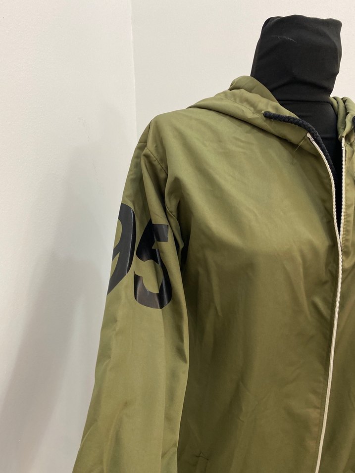 Kadın Haki Parlak Midi Yağmurluk - Görsel 4