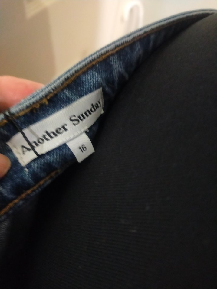 sıfır Lacivert Midi Jean etek XXL - Görsel 3