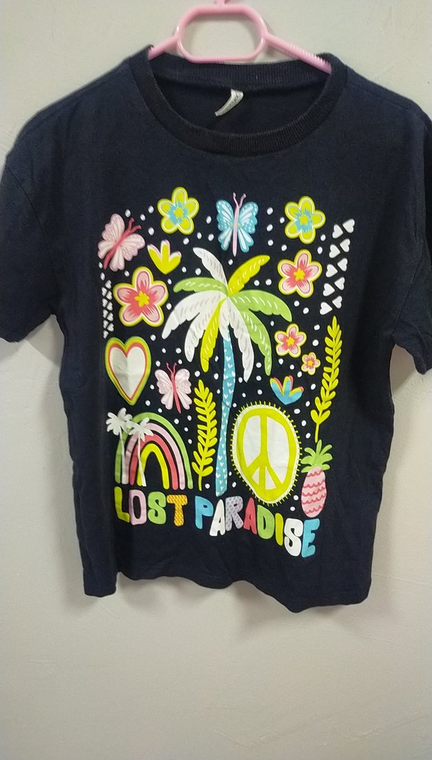 Çok Renkli Kız Çocuk Baskılı Tişört - Görsel 2