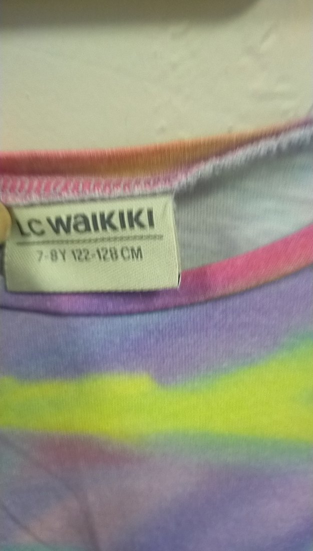 cocukPastel Renkli Tie-Dye Kısa Crop Top 7/8 yas - Görsel 3