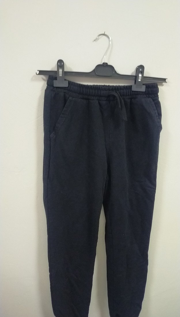 Siyah Erkek Çocuk Bol Kesim Eşofman Altı 12/13 yas - Görsel 2