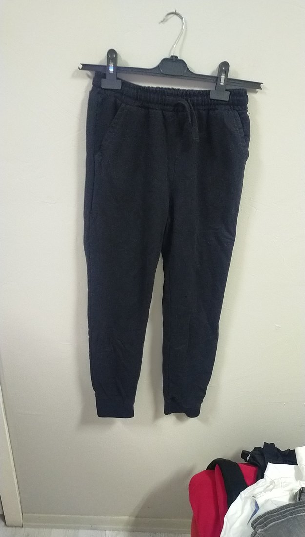 Siyah Erkek Çocuk Bol Kesim Eşofman Altı 12/13 yas - Görsel 3