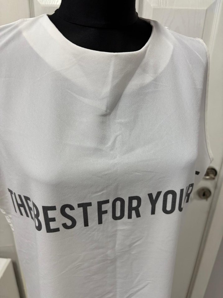 Beyaz Gri Baskılı  Tişörtü - Görsel 3