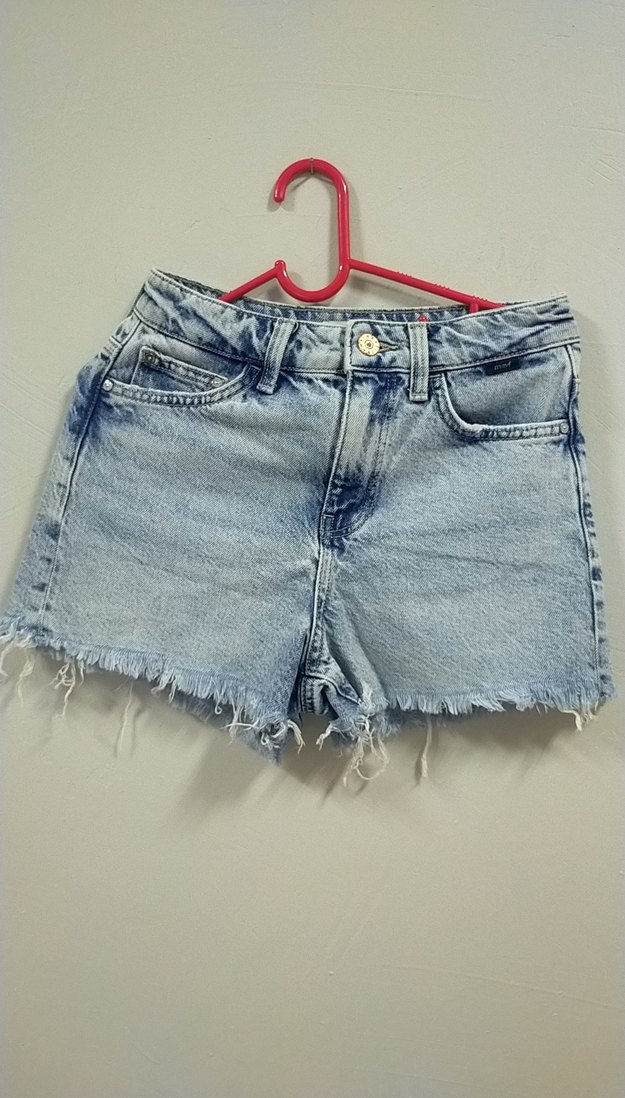 Kadın Mavi Mini Denim Şort 36 bd - Görsel 2