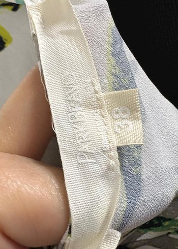 Drapeli Desenli elbise 38 bd - Görsel 5