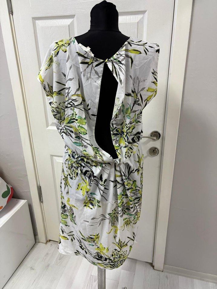 Drapeli Desenli elbise 38 bd - Görsel 4