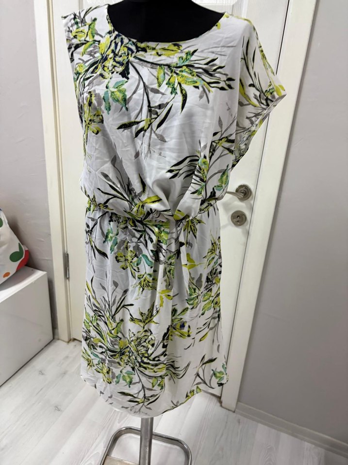 Drapeli Desenli elbise 38 bd - Görsel 3