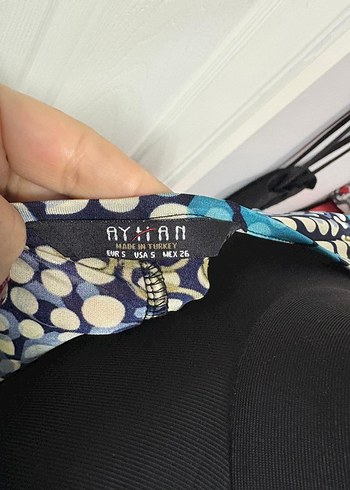 Uzun Kollu Drapeli Midi Elbise 36 bd - Görsel 6