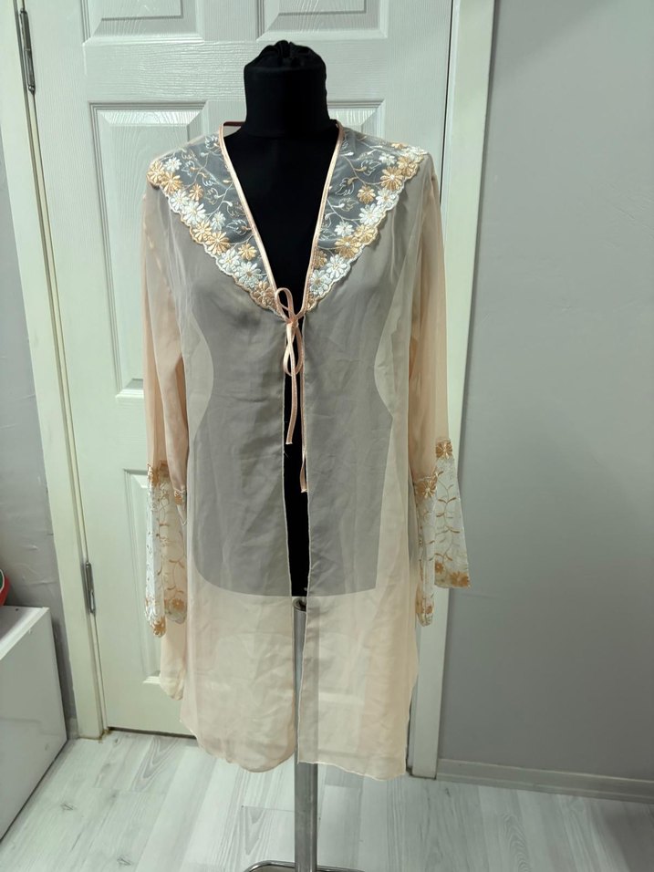 Nakışlı Uzun Bohem Kadın Sabahlık 38 bd - Görsel 5