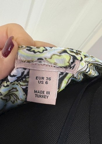 Uzun Bohem Desenli Gri  elbise 36 bd - Görsel 6