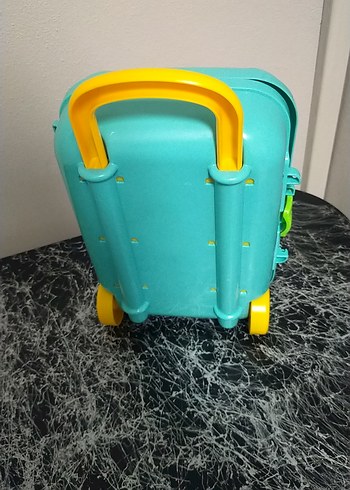 Renkli Barbie Çocuk cekcekli oyuncak bavul - Görsel 2