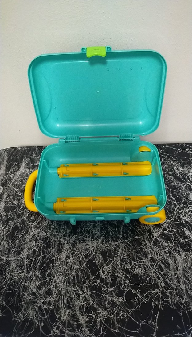 Renkli Barbie Çocuk cekcekli oyuncak bavul - Görsel 3