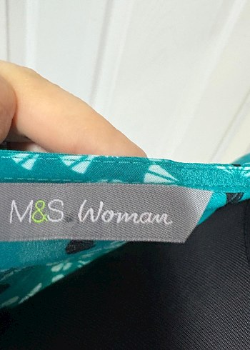 Turkuaz Drapeli Kadın Bluz 44 bd - Görsel 5