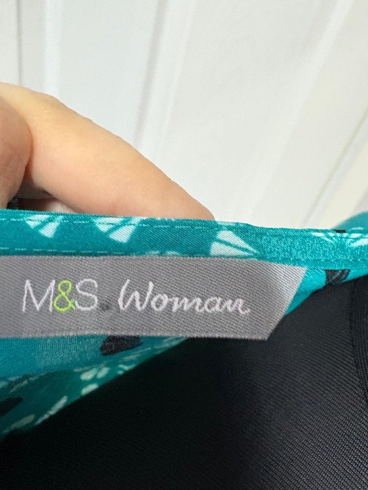 Turkuaz Drapeli Kadın Bluz 44 bd - Görsel 5