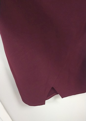 Bordo Drapeli Midi Kalem Etek 40 beden - Görsel 4