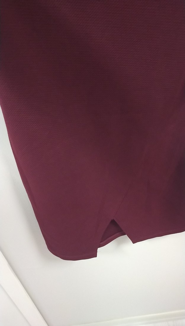 Bordo Drapeli Midi Kalem Etek 40 beden - Görsel 4