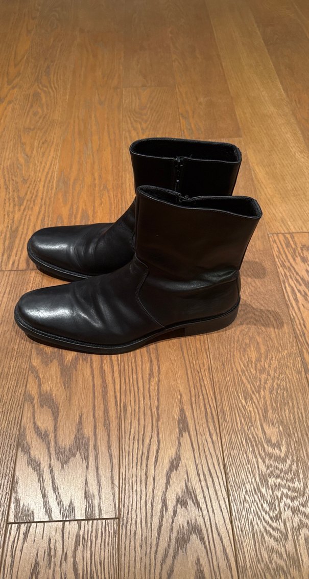 44 Numara Siyah Emporio Armani Erkek Deri Bot - Görsel 5